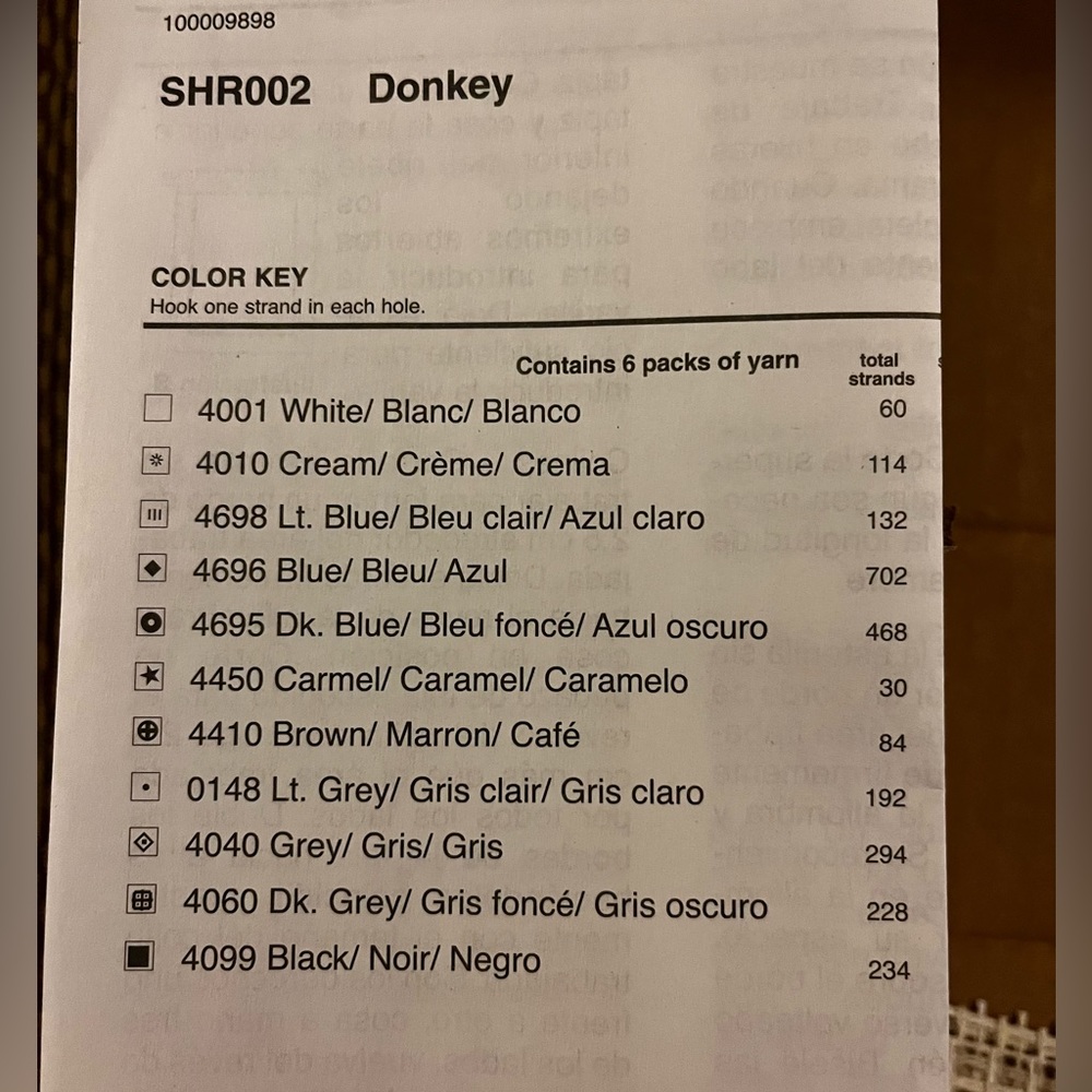 “Shrek” Donkey Latch Hook Kit - Picture 5 of 5